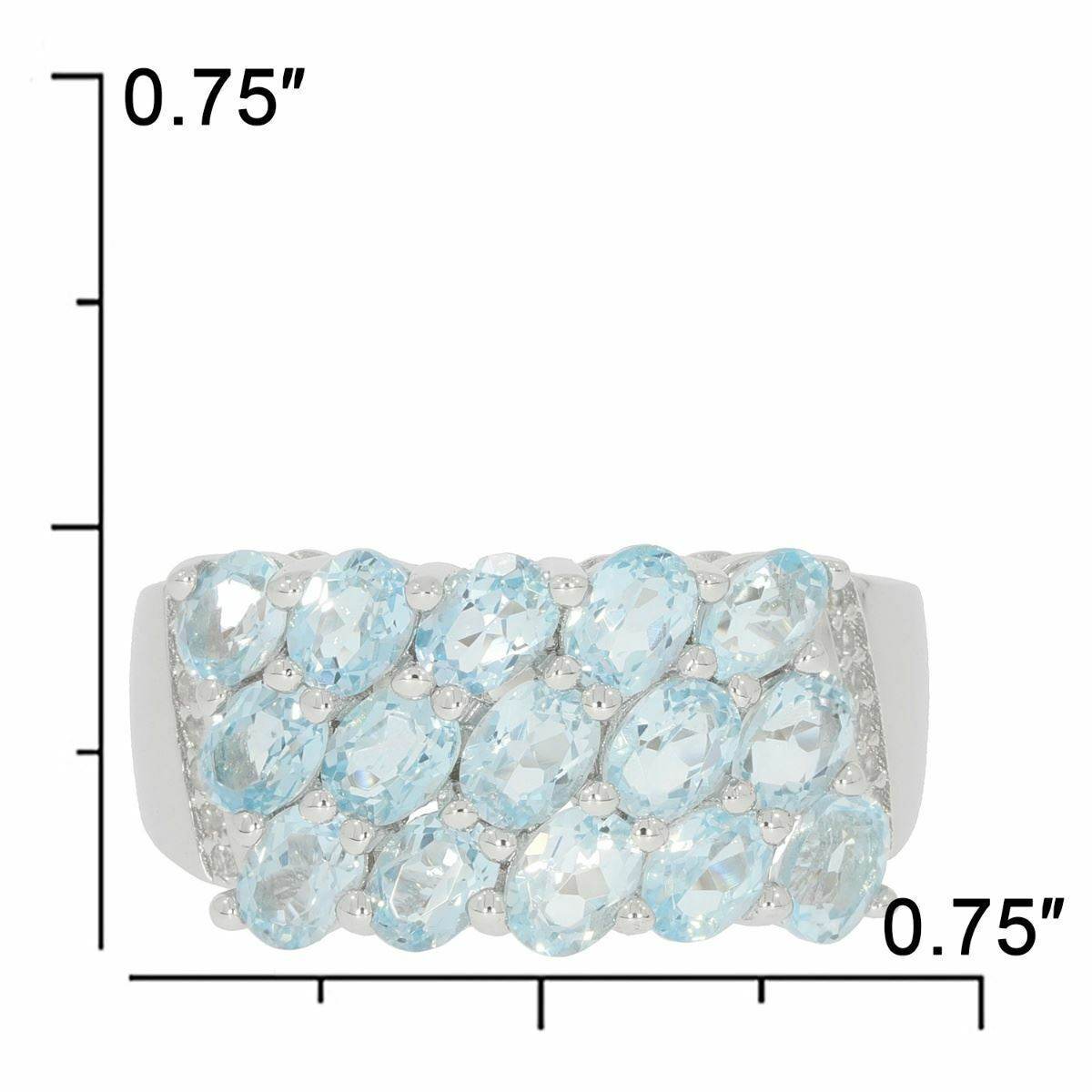 Sterling Silver Semi Mount Ring Setting OV 4X3mm White Topaz N0275PJC2623R - Syzjewelry