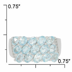 Sterling Silver Semi Mount Ring Setting OV 4X3mm White Topaz N0275PJC2623R - Syzjewelry