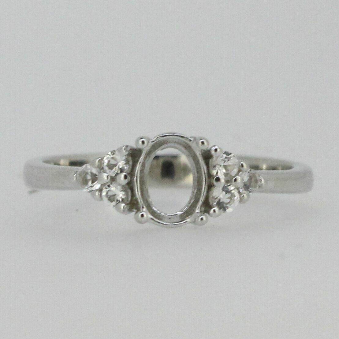 Sterling Silver Semi Mount Ring Setting Oval OV 7x5mm With R357 - Syzjewelry