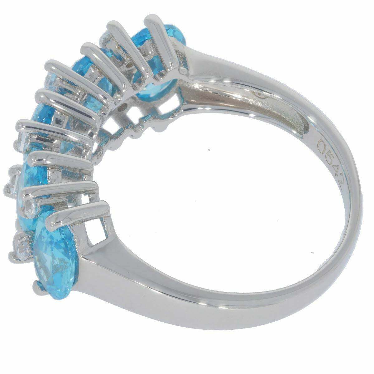 Sterling Silver Semi Mount Ring Setting Oval OV 7X5mm White Topaz PJC0542RY7 - Syzjewelry