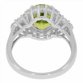 Sterling Silver Semi Mount Ring Setting Oval OV 8x6mm Halo Topaz - Syzjewelry