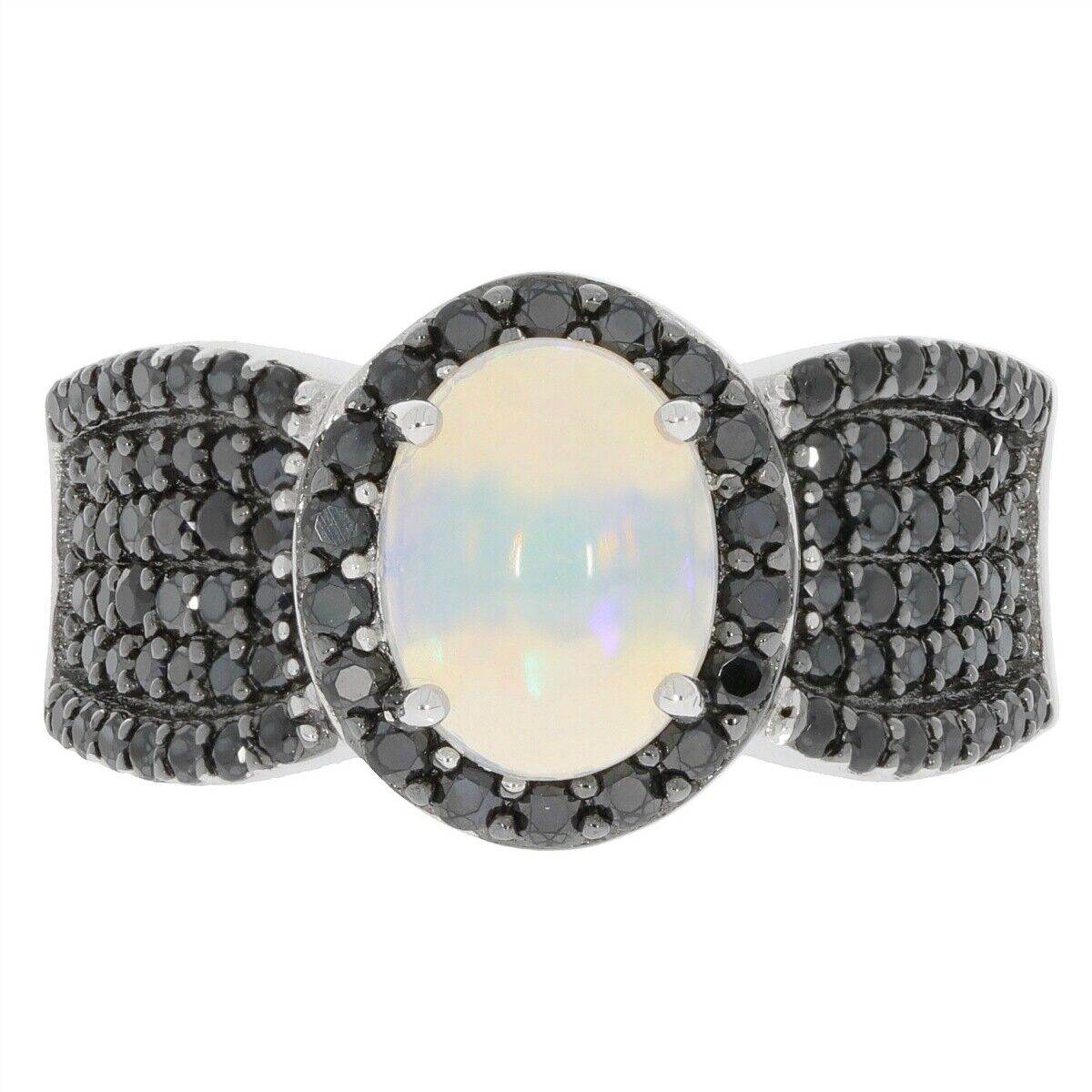 Sterling Silver Semi Mount Ring Setting OV 9x7mm Halo Cabochon White T Solid - Syzjewelry