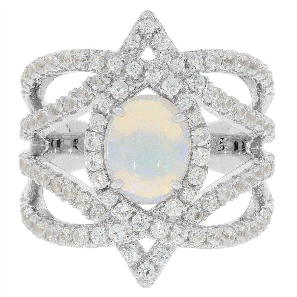 Sterling Silver Semi Mount Ring Setting Oval OV9x7mm Cab Split Shank Topaz - Syzjewelry