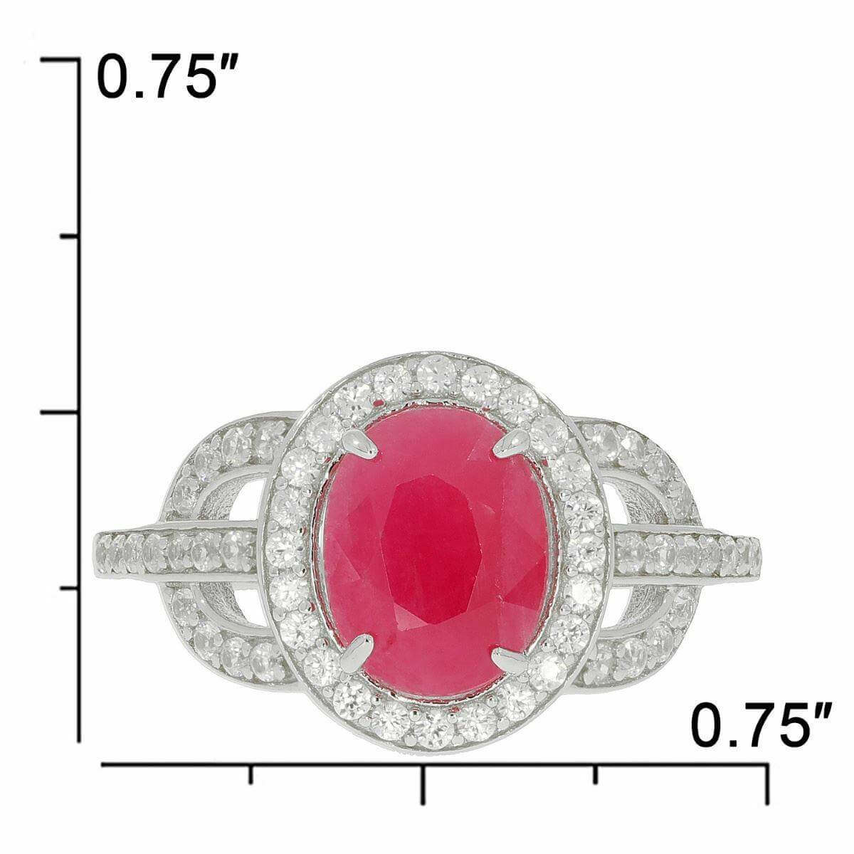 Sterling Silver Semi Mount Ring Setting OV 9X7mm White Topaz White Top Solid - Syzjewelry