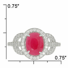 Sterling Silver Semi Mount Ring Setting OV 9X7mm White Topaz White Top Solid - Syzjewelry