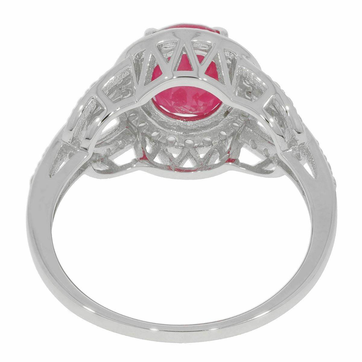 Sterling Silver Semi Mount Ring Setting OV 9X7mm White Topaz White Top Solid - Syzjewelry