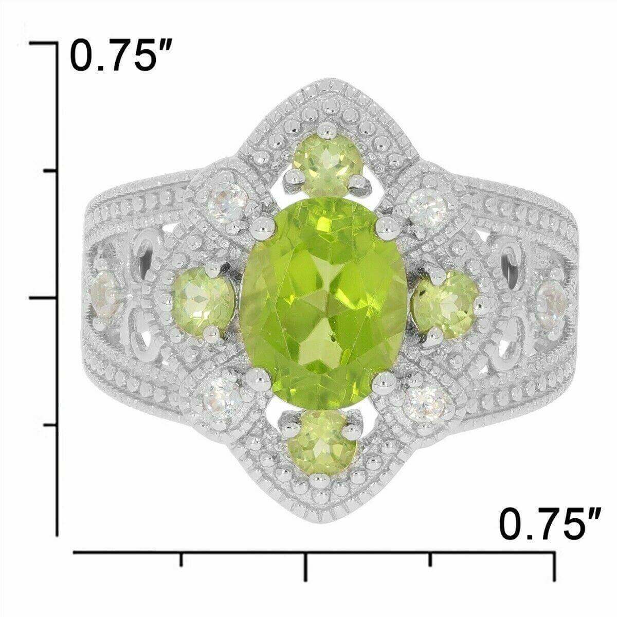 Sterling Silver Semi Mount Ring Setting Oval OV 9x7mm White Topaz N0239PJC22 - Syzjewelry