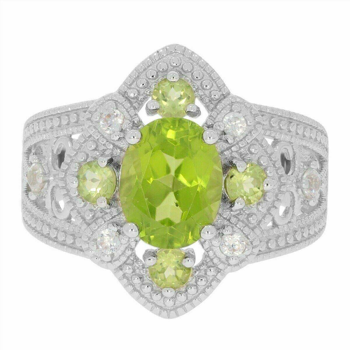 Sterling Silver Semi Mount Ring Setting Oval OV 9x7mm White Topaz N0239PJC22 - Syzjewelry