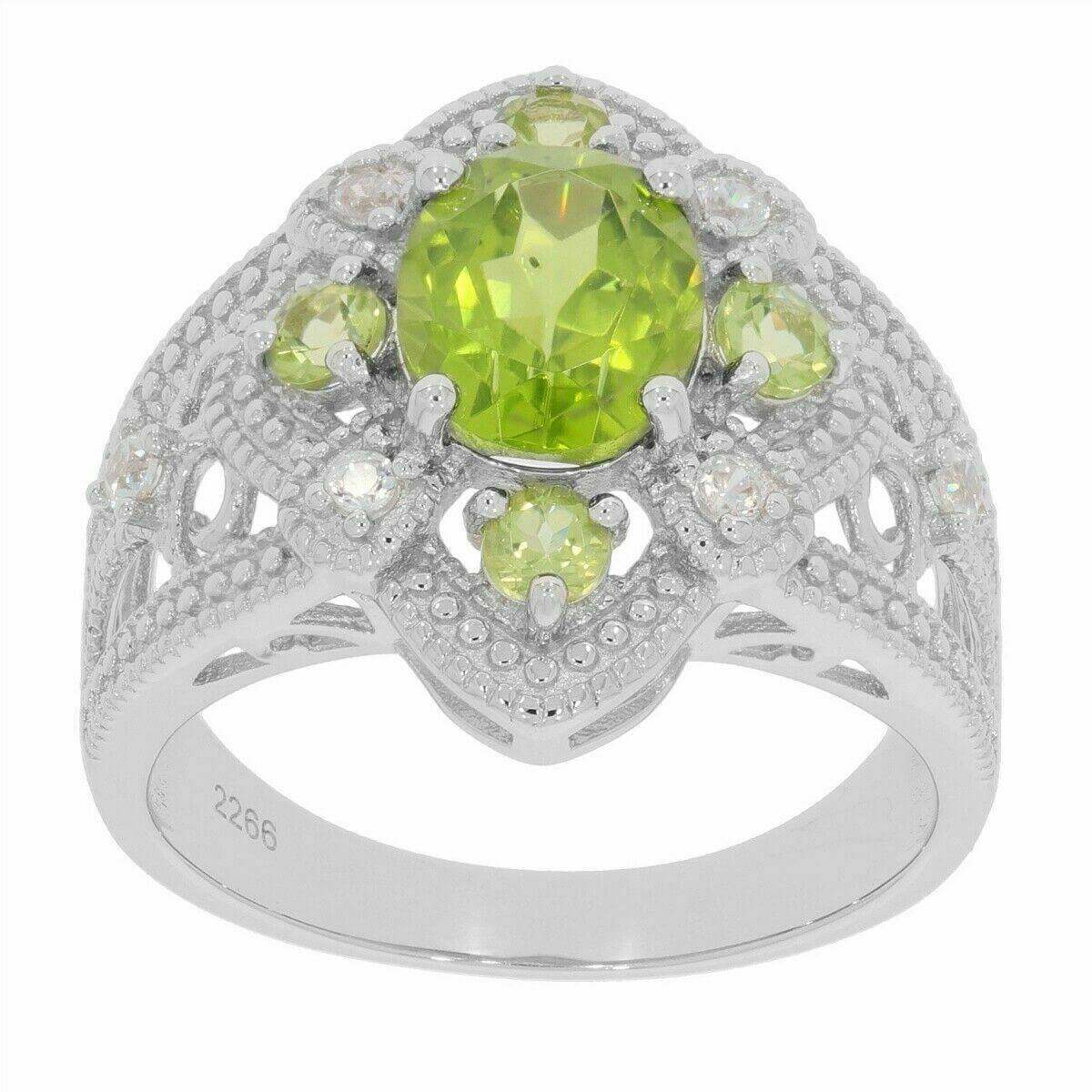 Sterling Silver Semi Mount Ring Setting Oval OV 9x7mm White Topaz N0239PJC22 - Syzjewelry