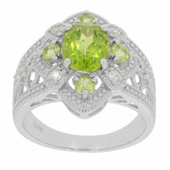 Sterling Silver Semi Mount Ring Setting Oval OV 9x7mm White Topaz N0239PJC22 - Syzjewelry