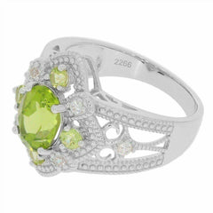 Sterling Silver Semi Mount Ring Setting Oval OV 9x7mm White Topaz N0239PJC22 - Syzjewelry