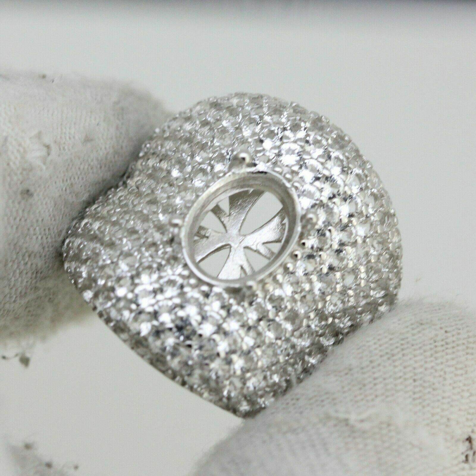 Sterling Silver Semi Mount Ring Setting Oval OV 10x8mm Topaz Dome Ring 3360 - Syzjewelry