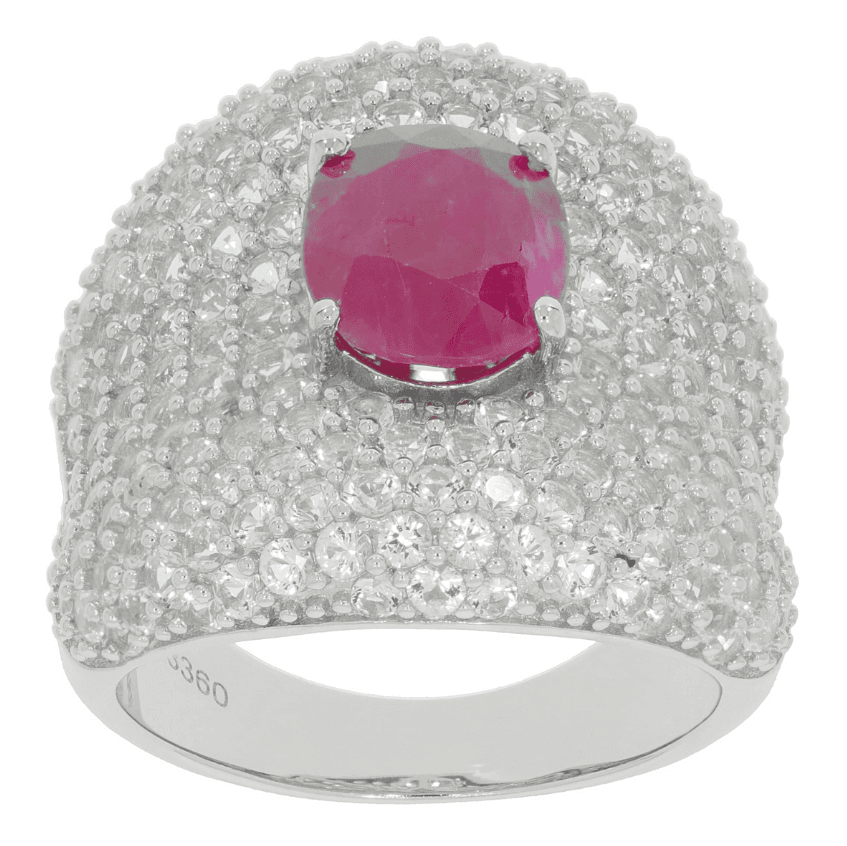 Sterling Silver Semi Mount Ring Setting Oval OV 10x8mm Topaz Dome Ring 3360 - Syzjewelry