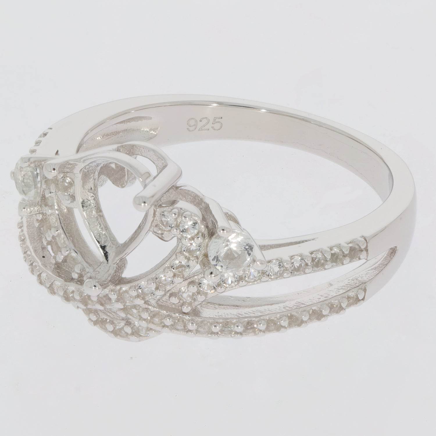 Sterling Silver Semi Mount Ring Setting Pear PE 7X5mm Princess Tiara Ring - Syzjewelry