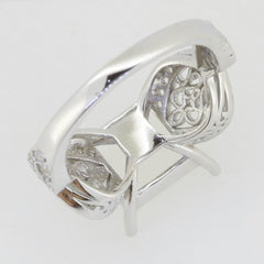 Sterling Silver Semi Mount Ring Setting Princess SQ 10x10mm Filigree Style R575 - Syzjewelry