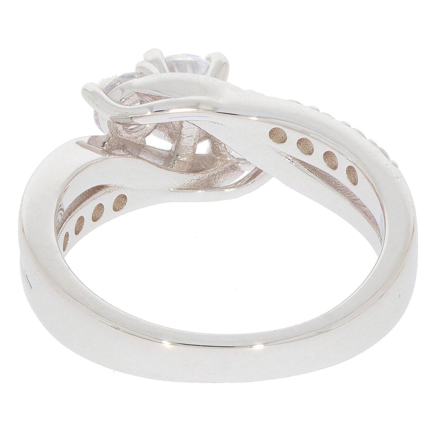 Sterling Silver Semi Mount Ring Setting Round RD 4X4mm 3 Stones - Syzjewelry