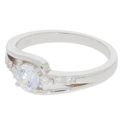 Sterling Silver Semi Mount Ring Setting Round RD 5x5mm Bypass Ring Topaz Acc - Syzjewelry