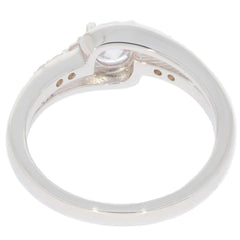 Sterling Silver Semi Mount Ring Setting Round RD 5x5mm Bypass Ring Topaz Acc - Syzjewelry