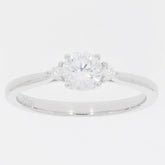 Sterling Silver Semi Mount Ring Setting Round RD 5X5mm - Syzjewelry