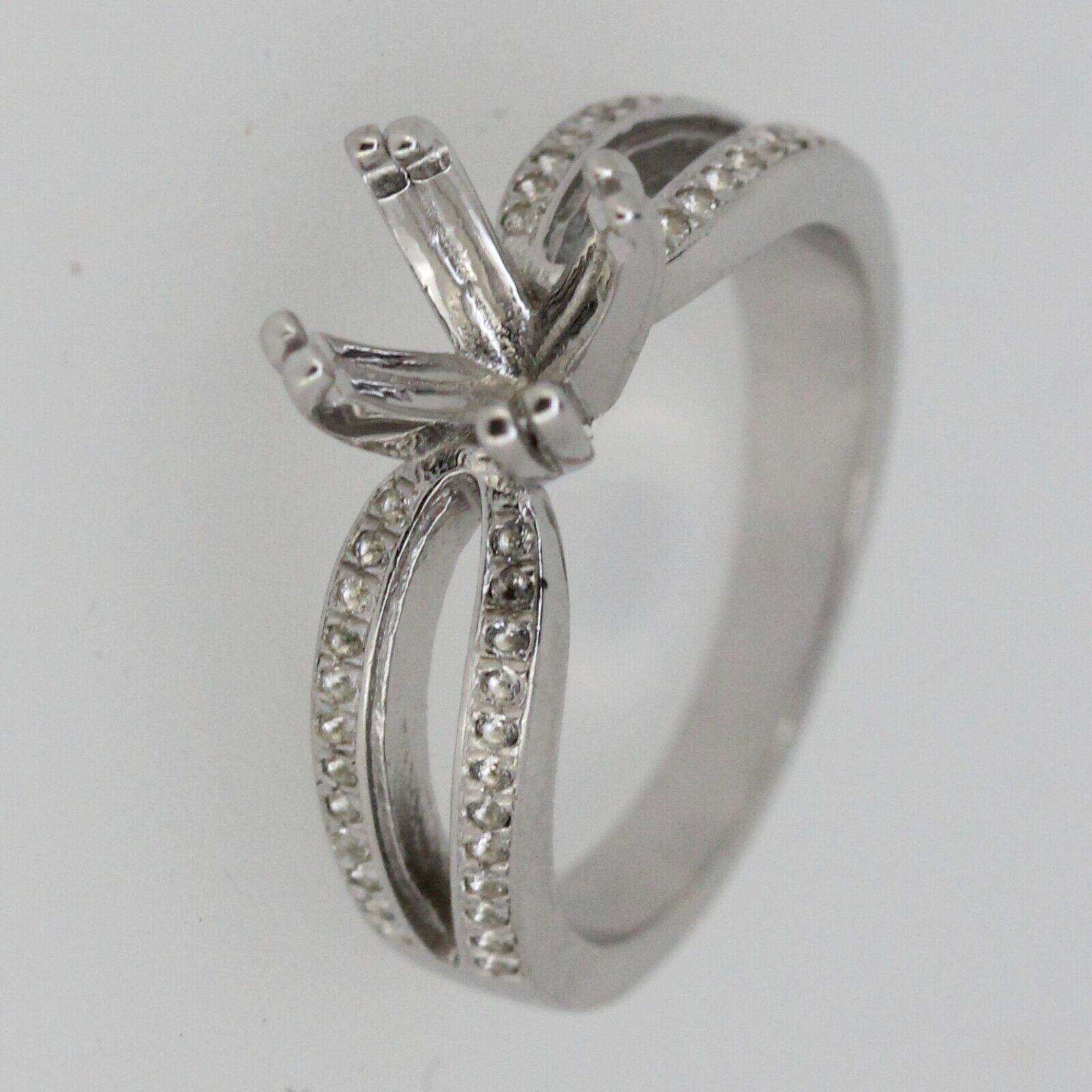 Sterling Silver Semi Mount Ring Setting Round RD 7x7mm Split Shank - Syzjewelry