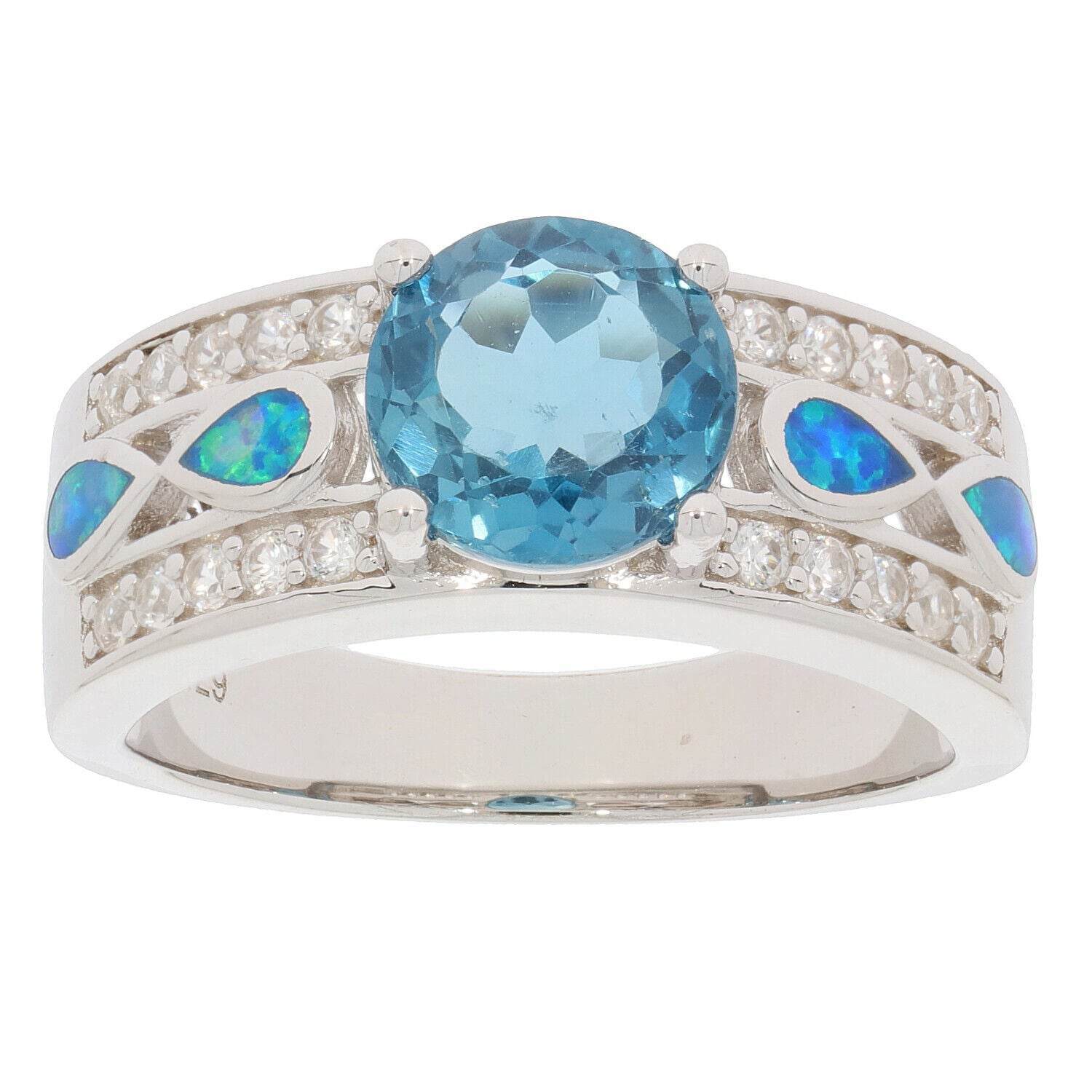 Sterling Silver Semi Mount Ring Setting Round RD 8X8mm & Enamel - Syzjewelry