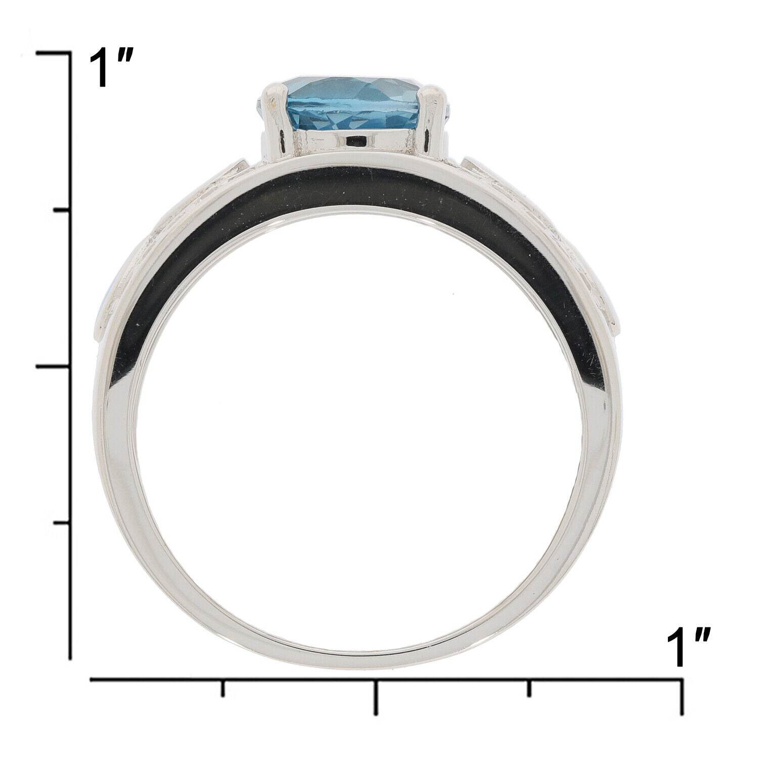 Sterling Silver Semi Mount Ring Setting Round RD 8X8mm & Enamel - Syzjewelry