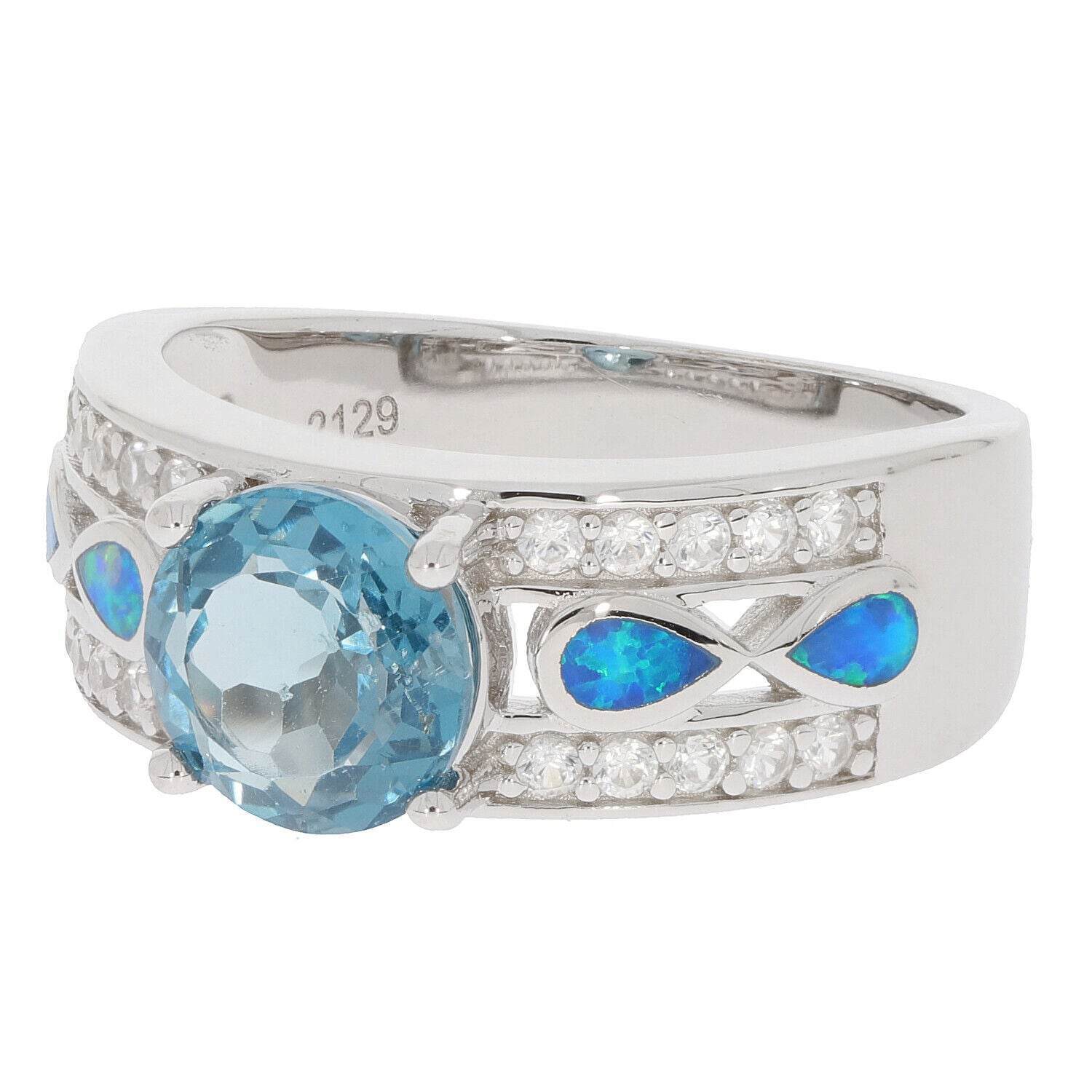 Sterling Silver Semi Mount Ring Setting Round RD 8X8mm & Enamel - Syzjewelry