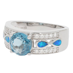 Sterling Silver Semi Mount Ring Setting Round RD 8X8mm & Enamel - Syzjewelry