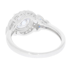 Sterling Silver Semi Mount Ring Setting Round RD 8x8mm White Topaz - Syzjewelry