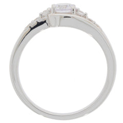 Sterling Silver Semi Mount Ring Setting Round RD 5x5mm Bypass Ring Topaz Acc - Syzjewelry