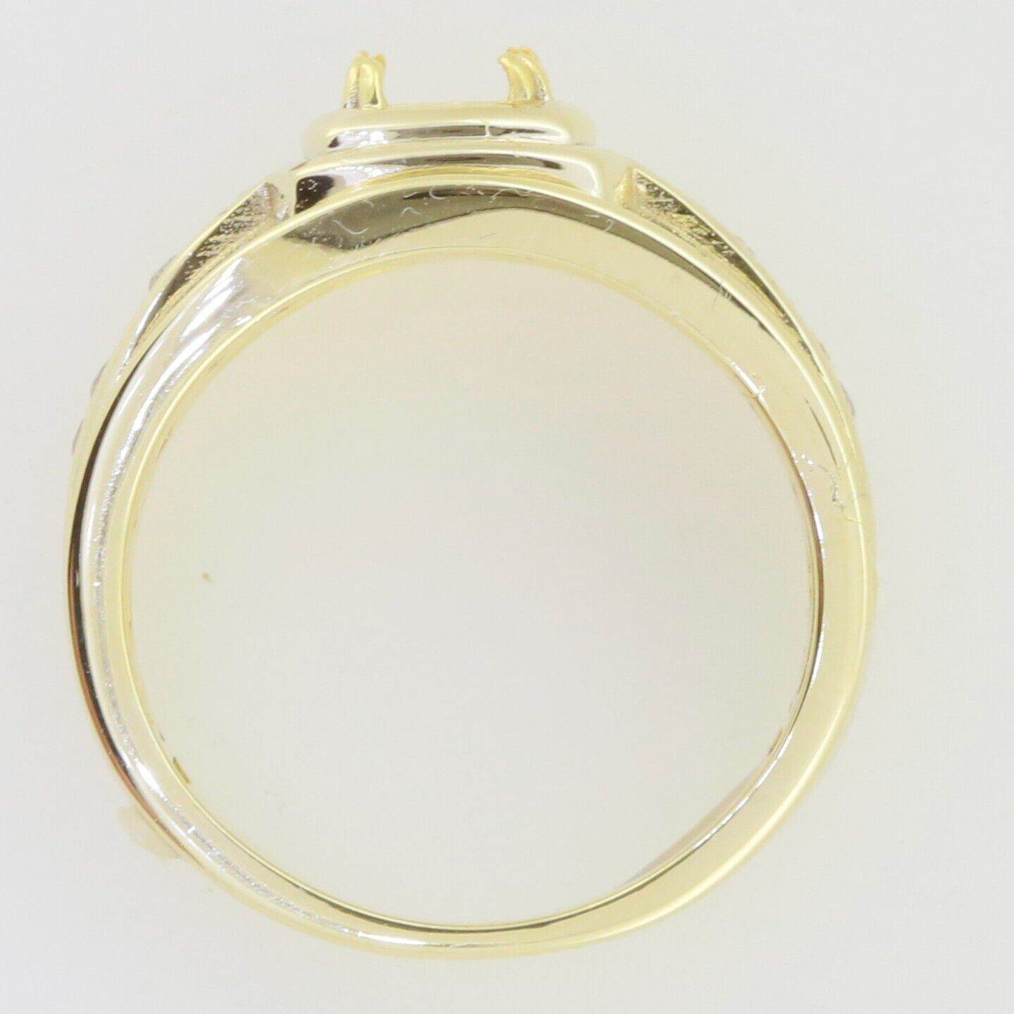 Sterling Silver Semi Mount Ring Setting Round RD 6x6mm Men's Ring - Syzjewelry