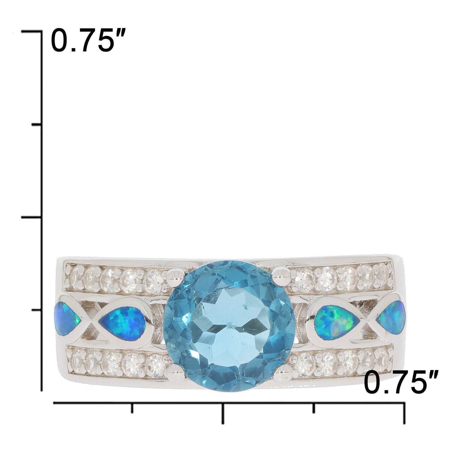 Sterling Silver Semi Mount Ring Setting Round RD 8X8mm & Enamel - Syzjewelry