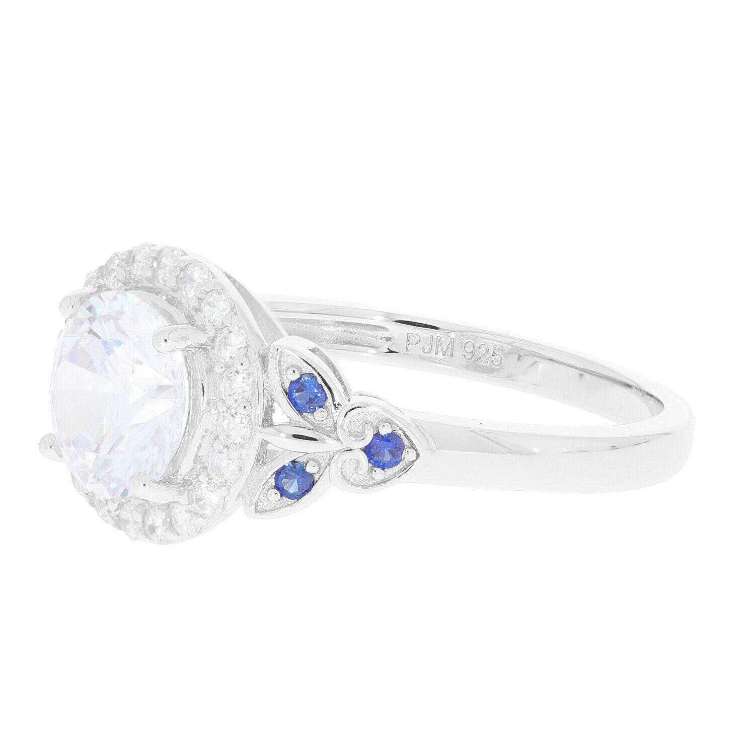 Sterling Silver Semi Mount Ring Setting Round RD 8x8mm White Topaz - Syzjewelry