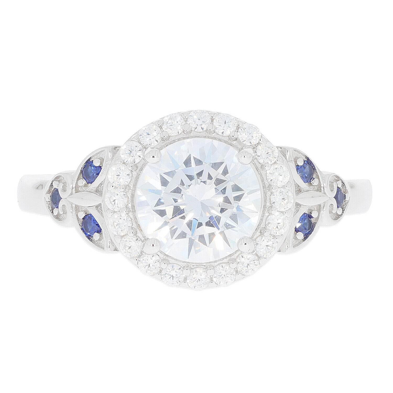 Sterling Silver Semi Mount Ring Setting Round RD 8x8mm White Topaz - Syzjewelry