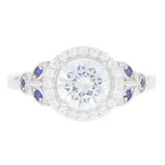 Sterling Silver Semi Mount Ring Setting Round RD 8x8mm White Topaz - Syzjewelry