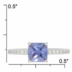 Sterling Silver Semi Mount Ring Setting SQ 6.5X6.5mm Solitaire - Syzjewelry