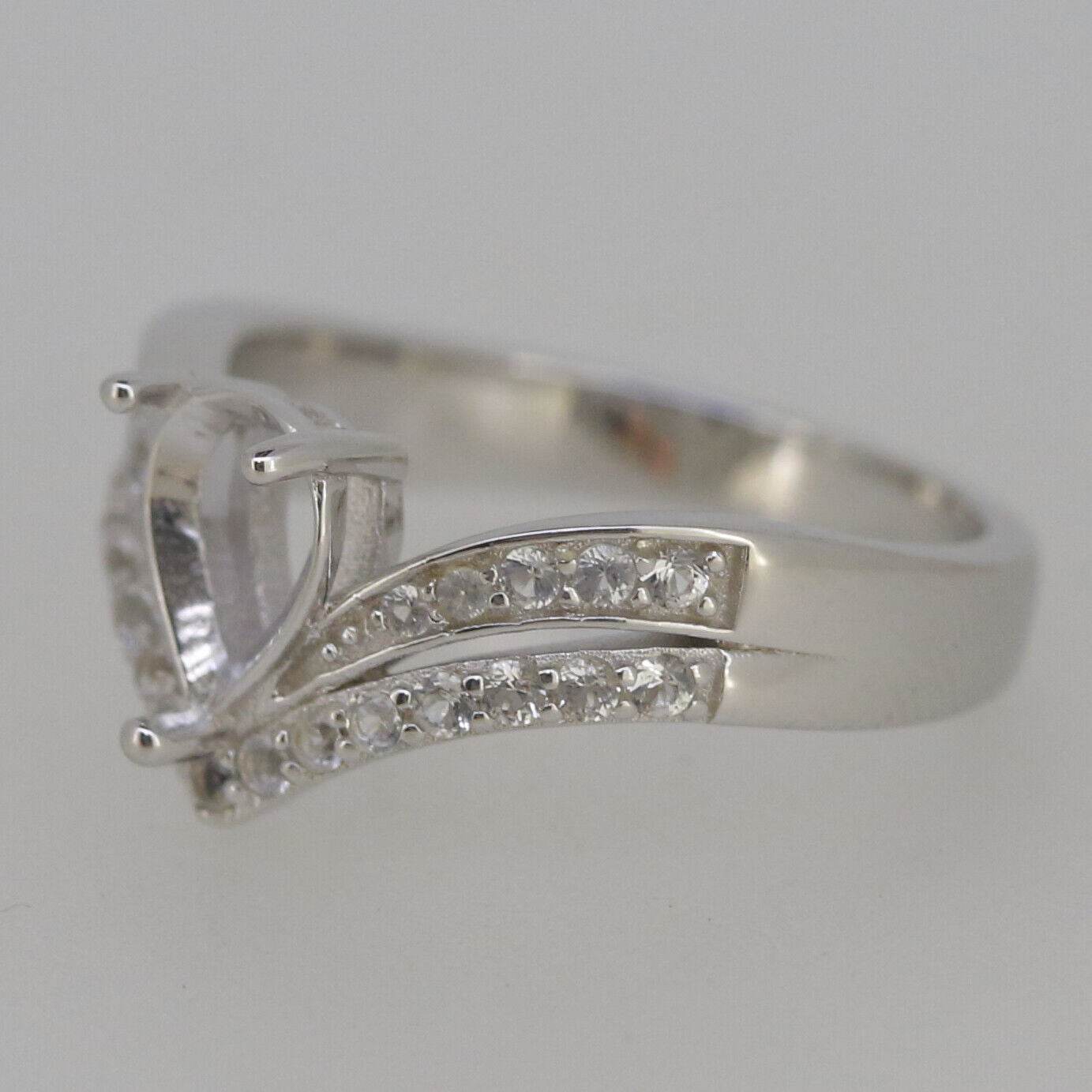 Tiara Ring | Princess Tiara Ring | Tiara Ring – Pear-Shaped Double Shank Setting PE 8x6mm - Syzjewelry