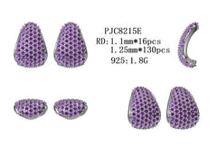 Sterling Silver Semi Mount Earrings Setting Round RD 1.25mm - Syzjewelry