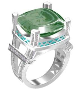 Sterling Silver Semi Mount Ring Setting Round RD Center主石mm - Syzjewelry