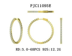 Sterling Silver Semi Mount Earrings Setting Round RD 3x3mm - Syzjewelry