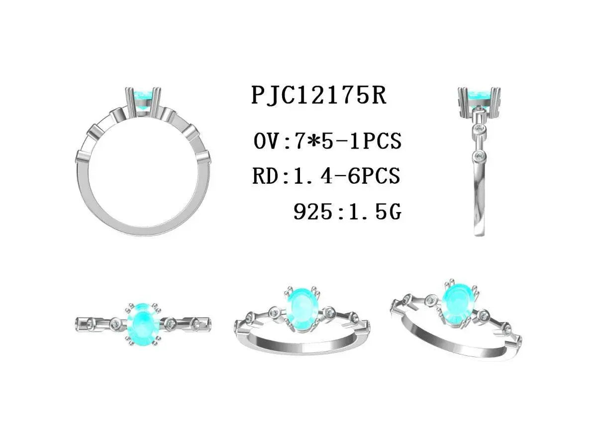 Sterling Silver Semi Mount Ring Setting Round RD Center主石mm - Syzjewelry