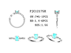 Sterling Silver Semi Mount Ring Setting Round RD Center主石mm - Syzjewelry