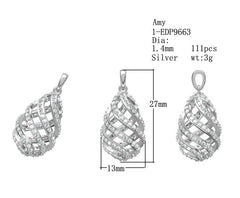 Sterling Silver Semi Mount Pendant Setting Round RD 1.4mm - Syzjewelry