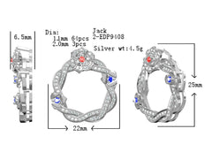 Sterling Silver Semi Mount Pendant Setting Round RD 2x2mm - Syzjewelry