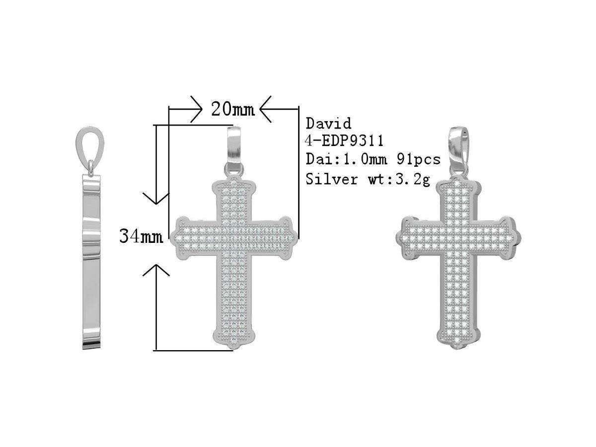 Sterling Silver Semi Mount Pendant Setting Round RD 1.0mm - Syzjewelry