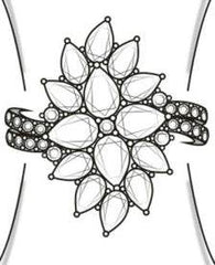 Sterling Silver Semi Mount Ring Setting Round RD Cluster 群镶mm - Syzjewelry