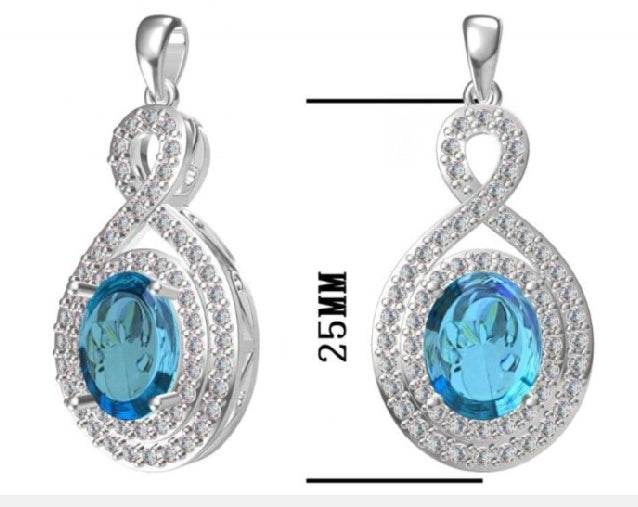 Sterling Silver Semi Mount Pendant Setting Oval OV 10X8mm - Syzjewelry