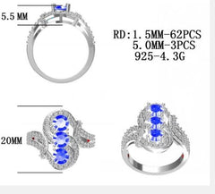 Sterling Silver Semi Mount Ring Setting Round RD 5x5mm - Syzjewelry