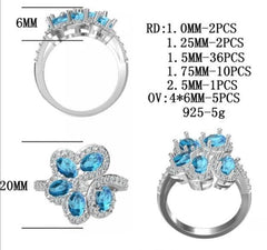 Sterling Silver Semi Mount Ring Setting Oval OV 6X4mm - Syzjewelry