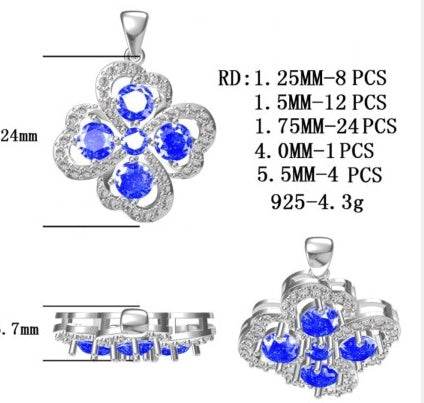 Sterling Silver Semi Mount Pendant Setting Round RD 5.5mm - Syzjewelry